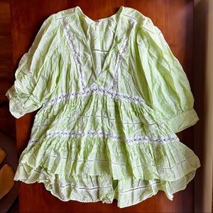 Free People Blouse! Cottagecore style. Comes down lower in the back! Size L.